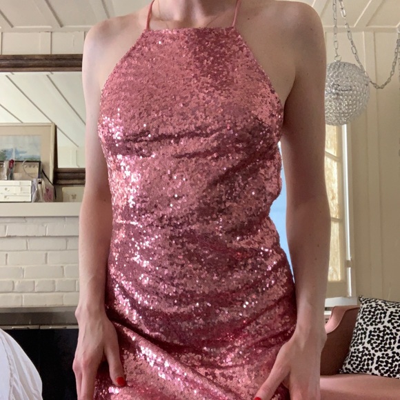 Motel Rocks Dresses & Skirts - Pink Sequin Mini Dress